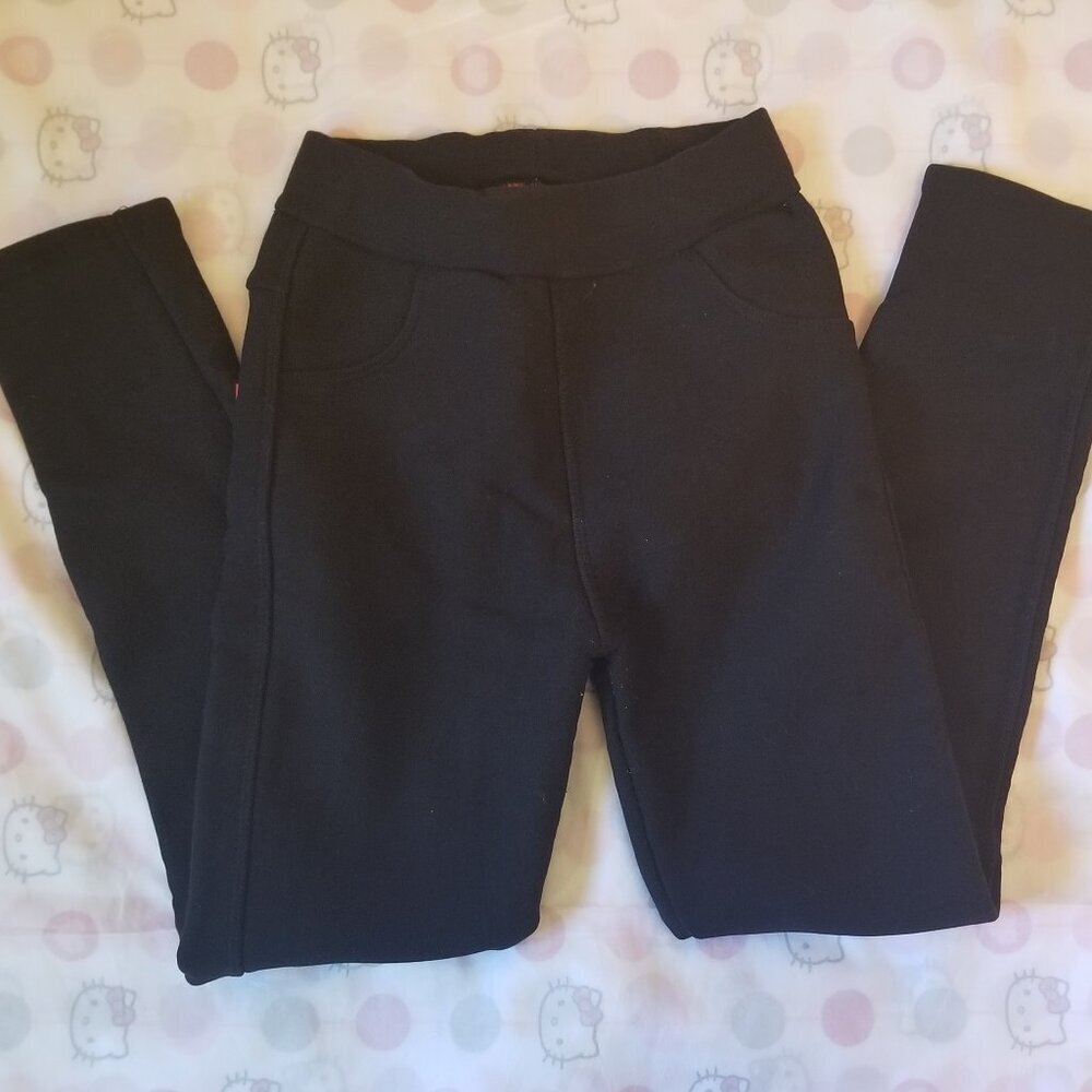 little girl fleece lined pants super warm little girl size 6 (A9)